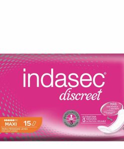 COMPRESA PERDIDAS LEVES INDASEC DERMOSEDA MAXI NIGHT BOLSA 12 COMPRESAS