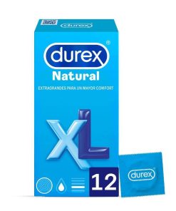 DUREX NATURAL XL PRESERVATIVOS 12 U